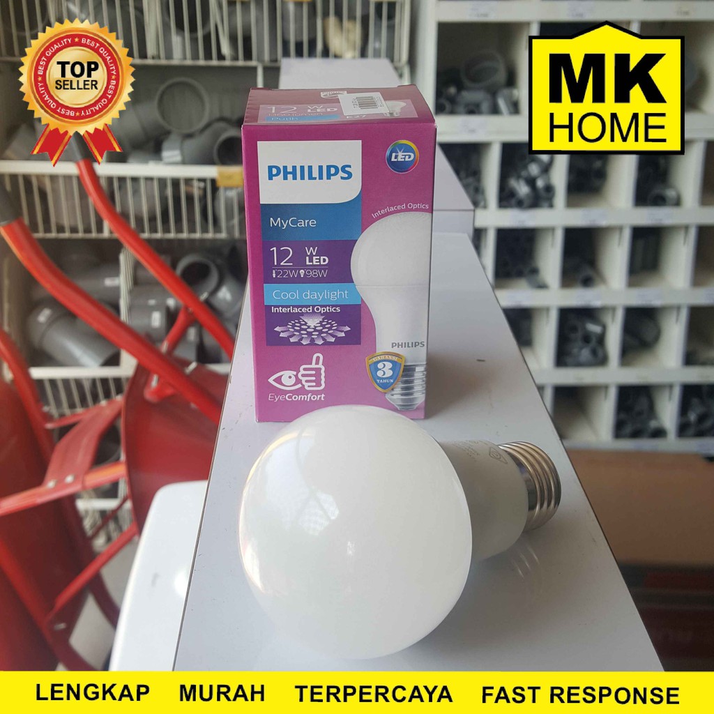 Lampu LED Philips 12 watt (12w) bohlam cool day light