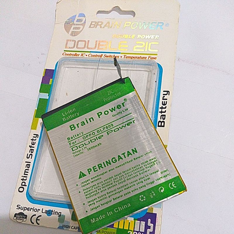 Baterai Brain power / Double power oppo F1s/A59/BP 609