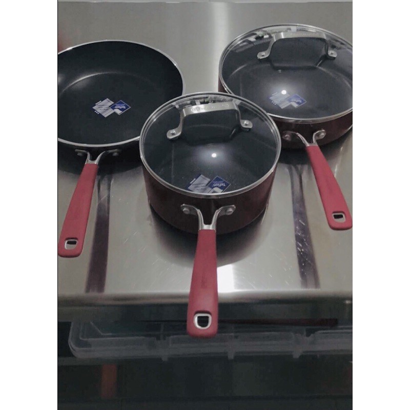 Kitchenaid Aluminum 5 Pcs Non Stick Cookware KC2AS05BER Empire Red Panci Masak Set