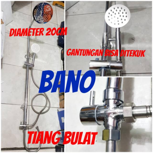 Shower tiang set coulomn stainless bano