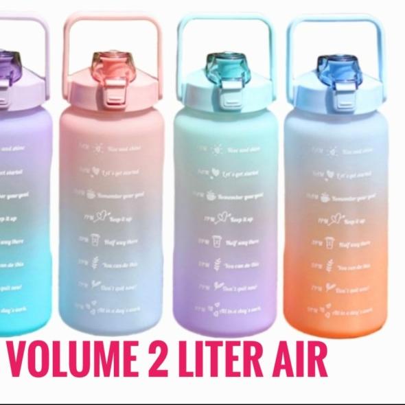 ➻ botol minum viral 1,2 liter botol lucu botol minum sport olahraga tali - Ungu ➲