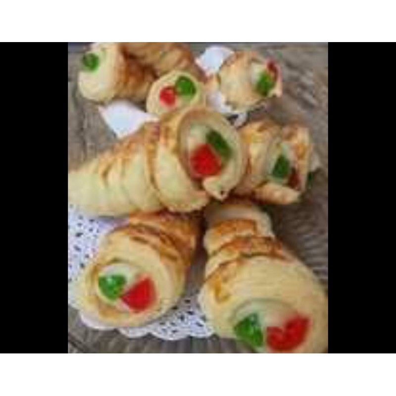 Cetakan Kue Kerucut (isi 20 Pcs) cum cum Kecil rhum horn roti keong Pastry