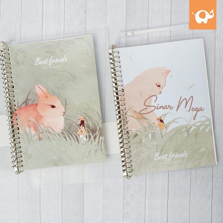 

Terbagus.. Best Friends Animal File Binder A5 / Loose Leaf Leaf Binder Motif Binatang Hewan Lucu Uni