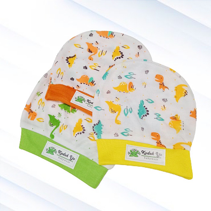 Topi Kupluk Bayi 0-12 bulan | Topi Bayi Motif Print Murah