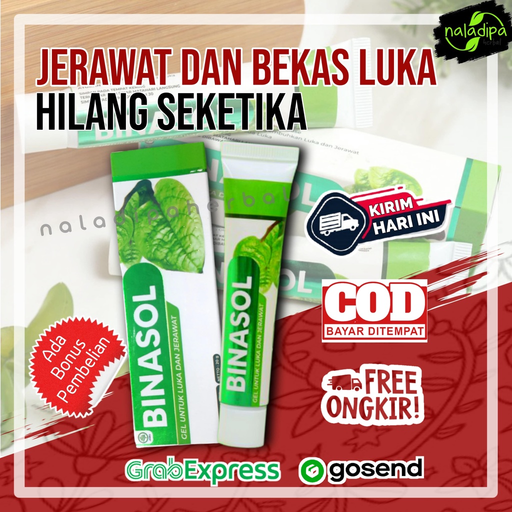 Binasol Gel Penghilang Jerawat Dan Flek Pemudar Bekas Luka Bakar Luka Sesar Luka Diabetes Obat Gatal