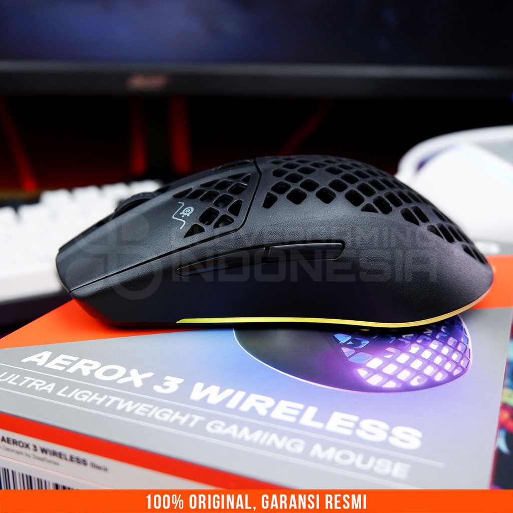 Steelseries Aerox 3 RGB Wireless - 66g Ultra Lightweight Gaming Mouse