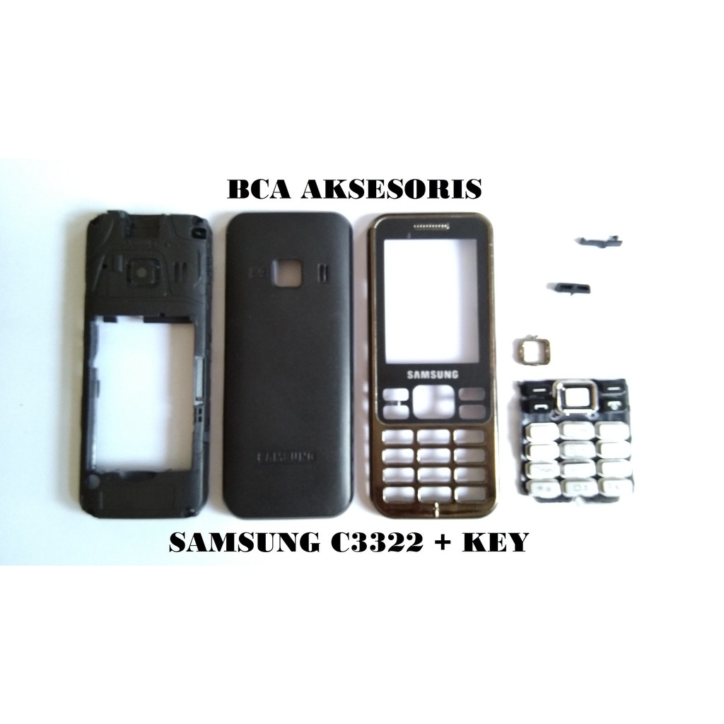 CASING SAMSUNG C3322 + KEY  HOUSING FULLSET ORIGINAL