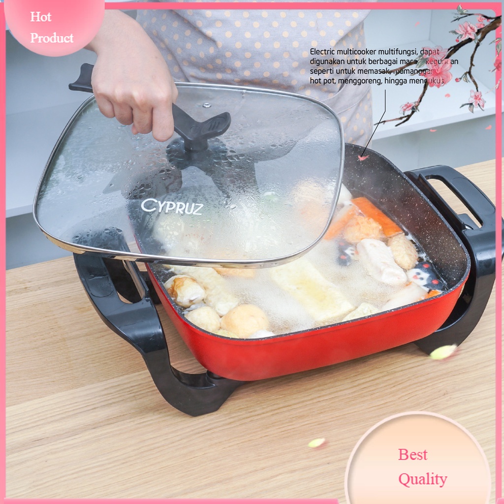 Cypruz Electric Multicooker - Steamer - Hotpot multifungsi