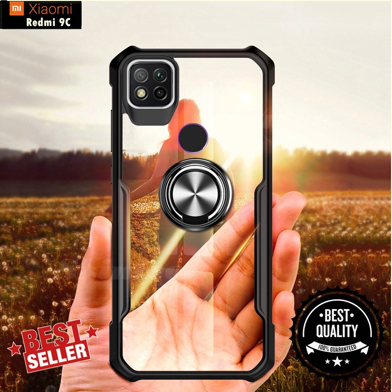 Xiaomi Redmi 9C Beatle RING bumper transparan clear case beatle with ring redmi 9c