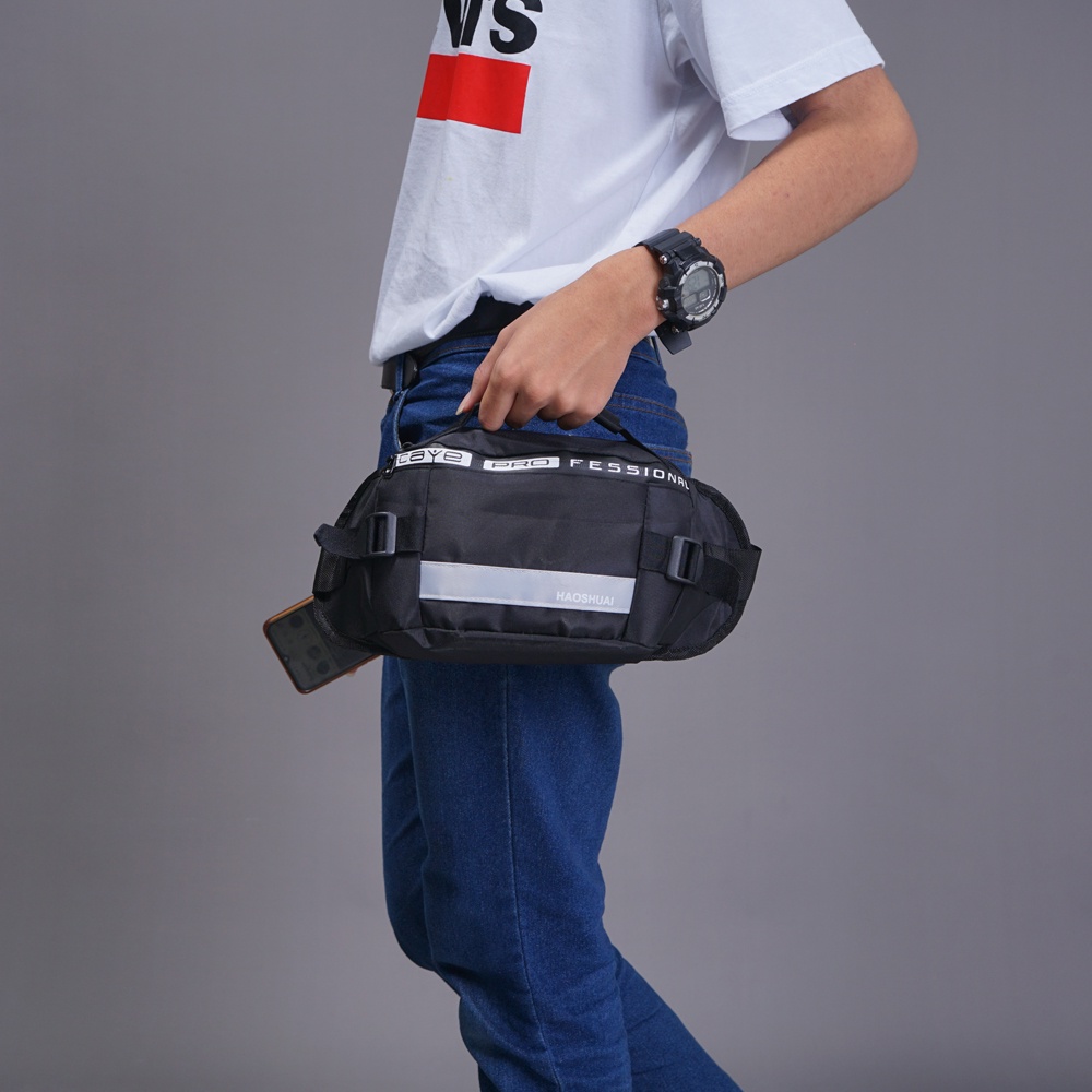 EWL08 TAS SLEMPANG PRIA / SLINGBAG BAHAN MIKRO PREMIUM TEBAL DAN ANTI AIR