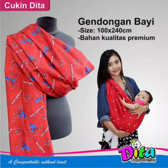 GENDONGAN BAYI CUKIN DITA KARAKTER || KAIN GENDONGAN KARAKTER || JARIK MODERN