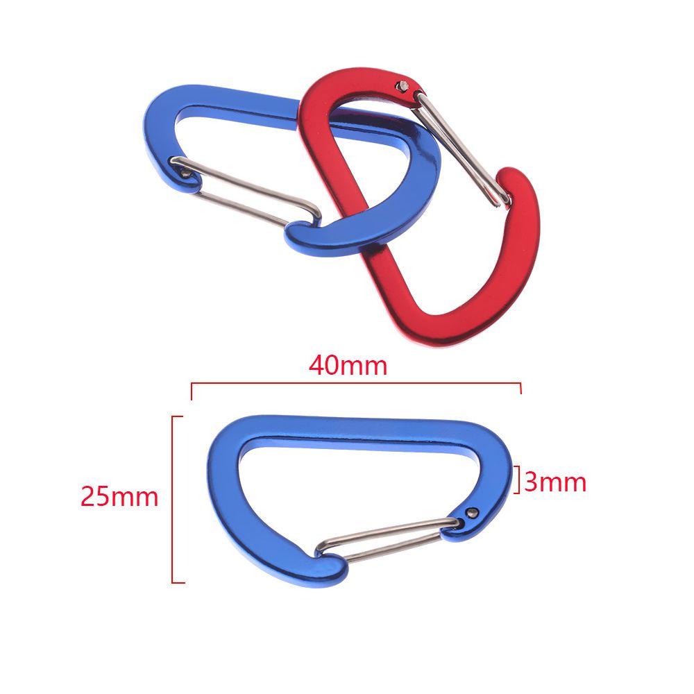 TOP 4pcs Gantungan Kunci Camping Outdoor Karabiner Aluminium Alloy Alat Pancing Carabiner