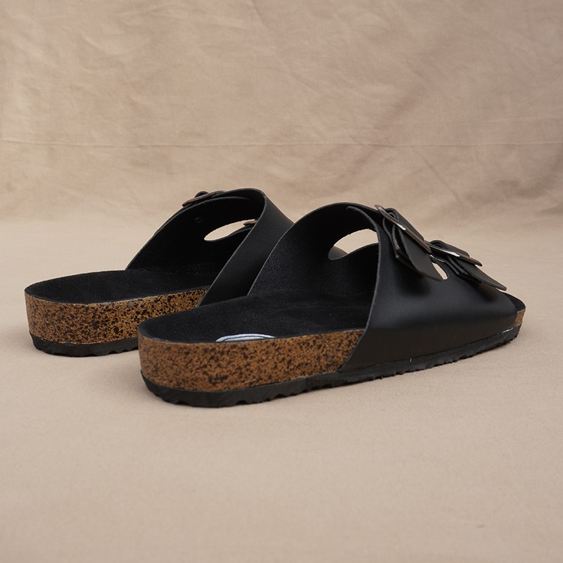 SIAP KIRIM- Sendal Pria Selop Walkers Gesper2 Hitam Sandal Slip On Sandal Slide Selop Kekinian