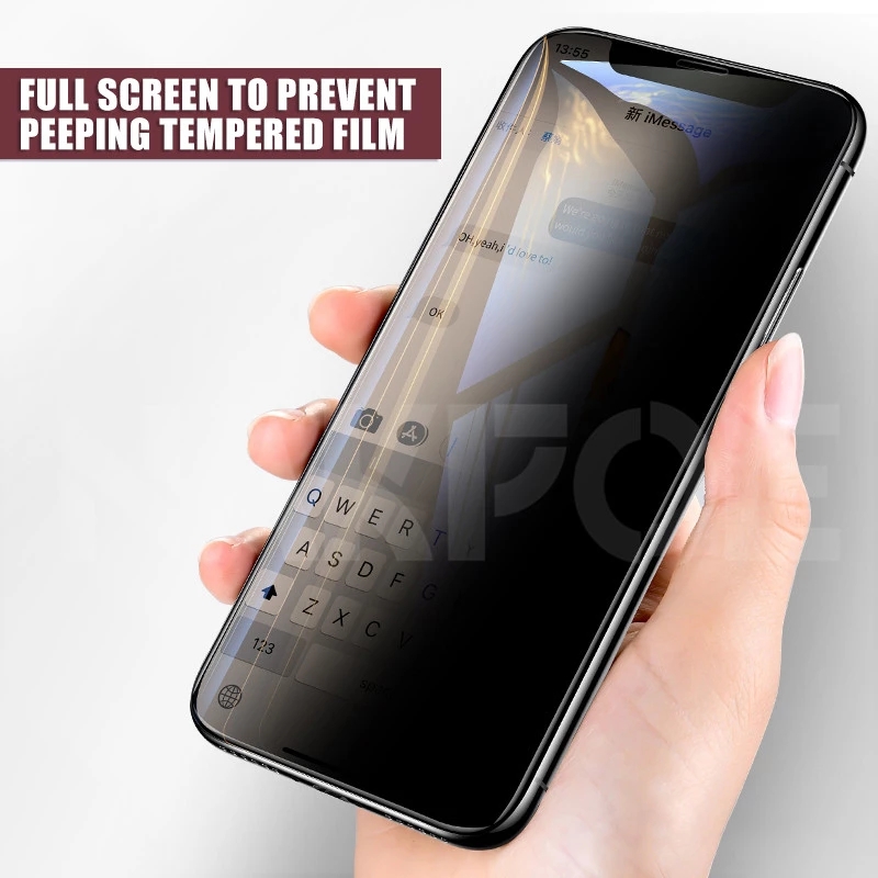 Pelindung Layar Tempered Glass Anti Spy For Iphone X Xr Xs Max 6 7 8 Plus 12 Pro