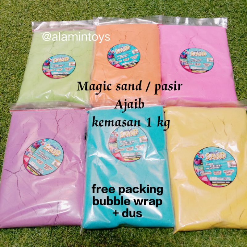 Mainan Magic sand pasir ajaib kemasan 1kg