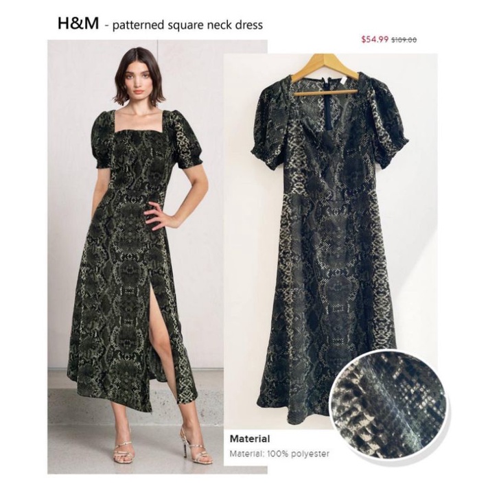 H*M Patterned maxy dress/sisa ekspor
