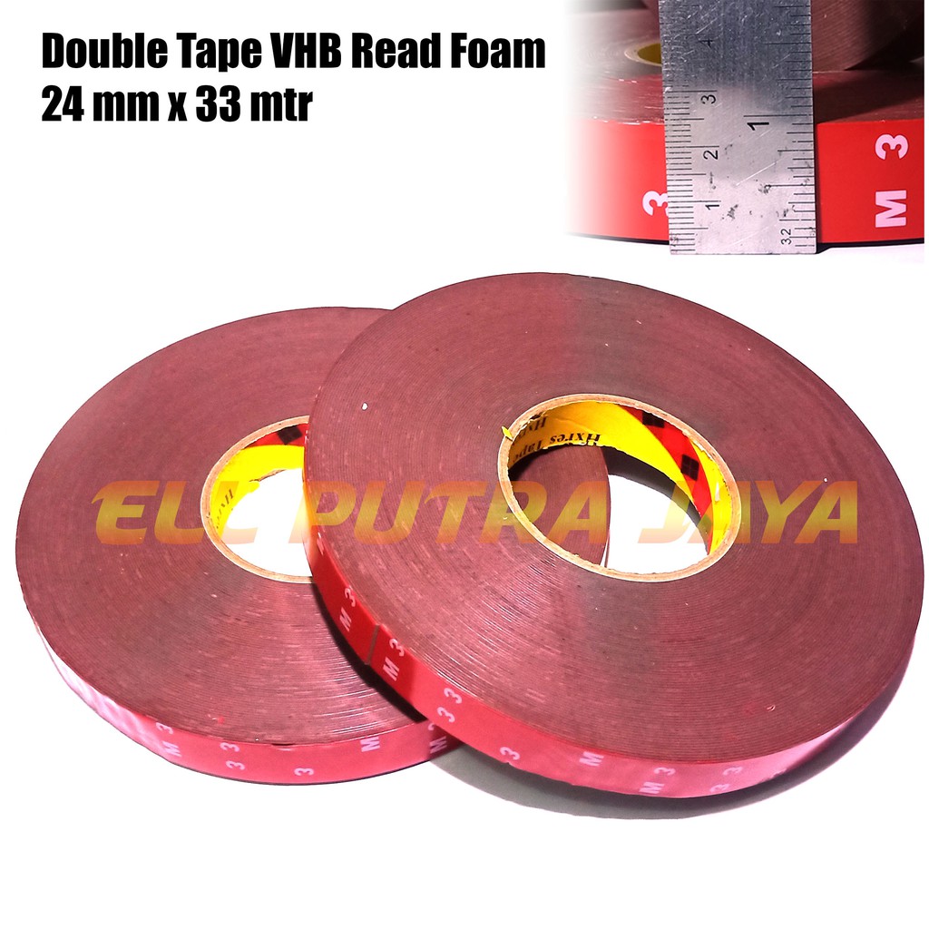 Double Tape VHB 22mm x 33mtr roll besar lebih hemat Setara 3M