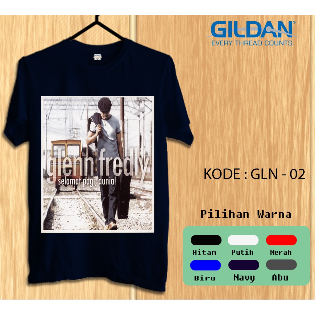Kaos Gildan Softstyle Glenn Fredly Selamat pagi Dunia Legend penyanyi musisi indonesia