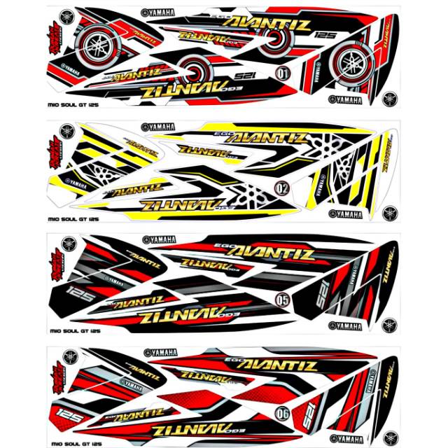 Sticker Striping Variasi Thailand Thailook Mio Soul Gt 125