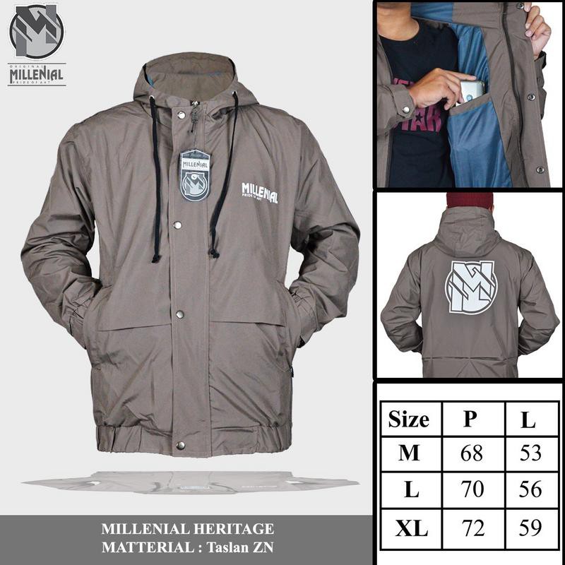 JAKET HERITAGE MILENIAL BROWN ORIGINAL JAKET OUTDOOR