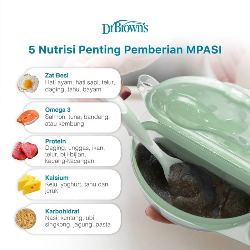 Dr.Brown’s Travel Fresh Bowl and Snap In Spoon - Mangkok makan bayi TF010