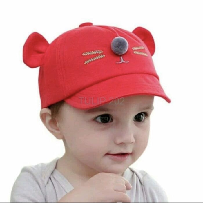 TokoPapin Topi Bayi Karakter Kucing Topi Kucing Anak Bayi Topi Bayi Lucu Bahan Kualitas Bagus