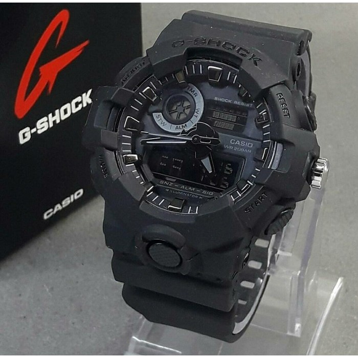 TERMURAH G SHOCK GA 700 GSHOCK GA700 BINTANG FULL BLACK   Hitam Limited