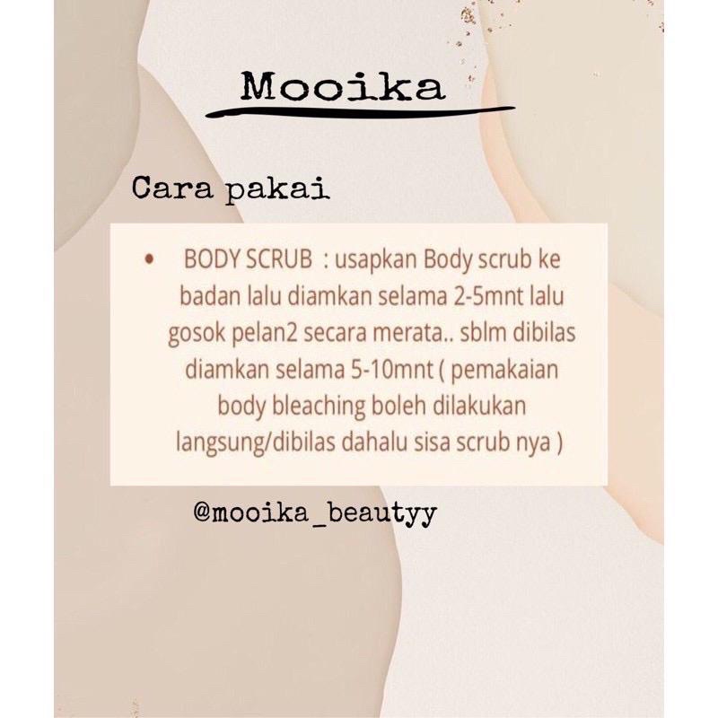 [SIAP KIRIM] MOOIKA Whitening Body Scrub Collagen + Arbutin SCRUB MOOIKA