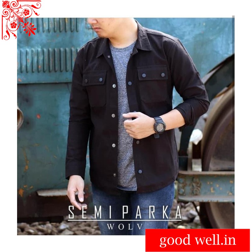 JAKET LEVIS SEMI PARKA PRIA TERBARU - ARMY, L