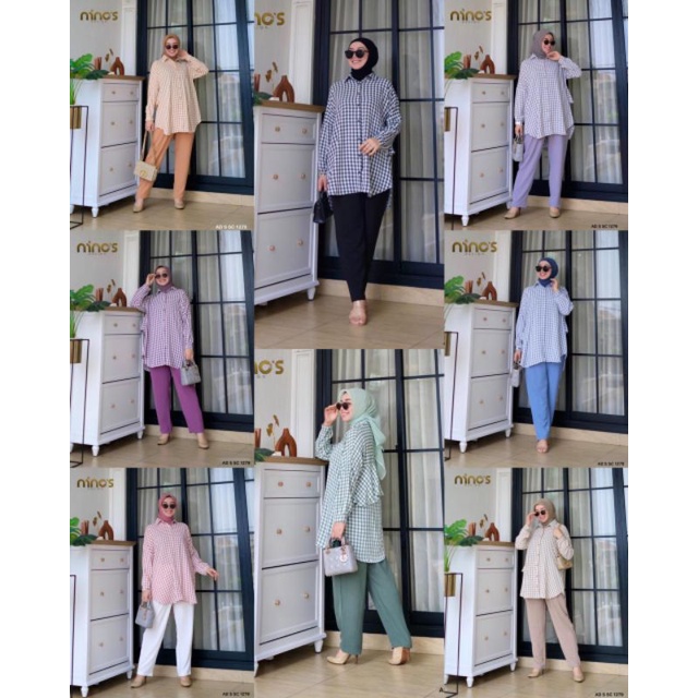 STELAN TUNIK DAN CELANA TERBARU BY NINOS DESIGN ORIGINAL 1279