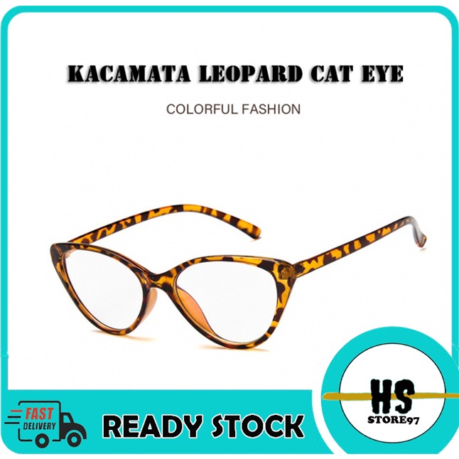 [BISA COD]  kacamata leopard cat eye Frame Kacamata leopard wanita pria KACAMATA MACAN Anti Radiasi 