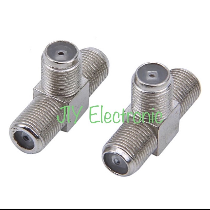 Connector T F Female/Konektor Cabang 3 Sambungan T Parabola/Konektor T