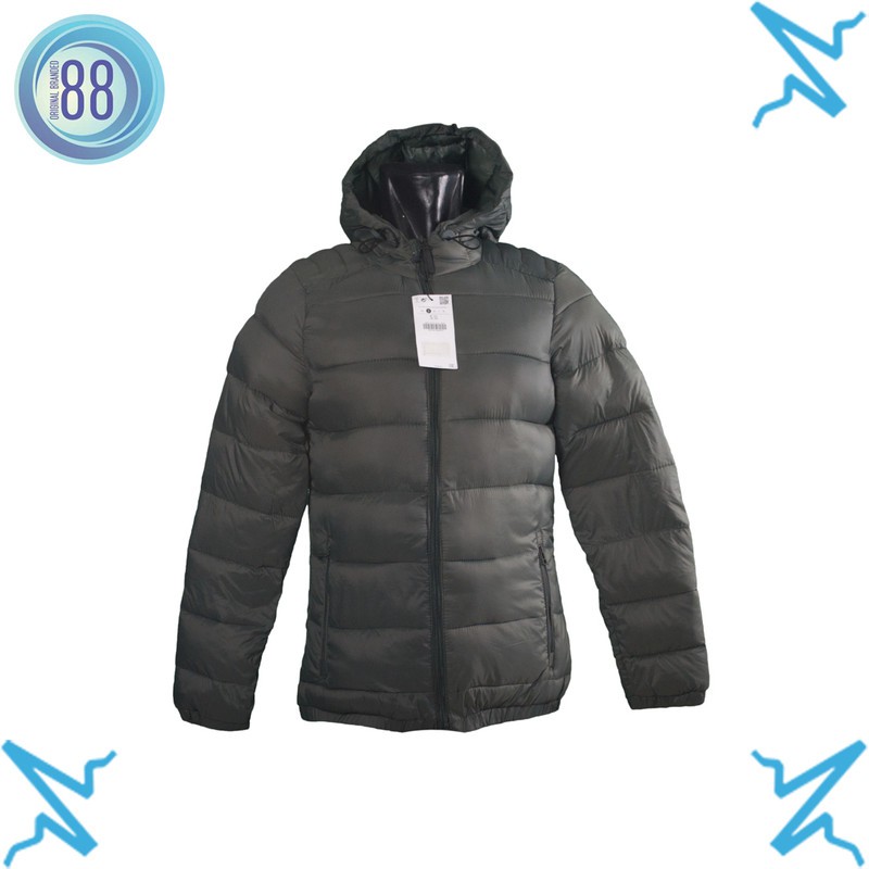 JAKET BERSHKA GREEN JACKET WINTER JAKET MUSIM DINGIN OBD BK06