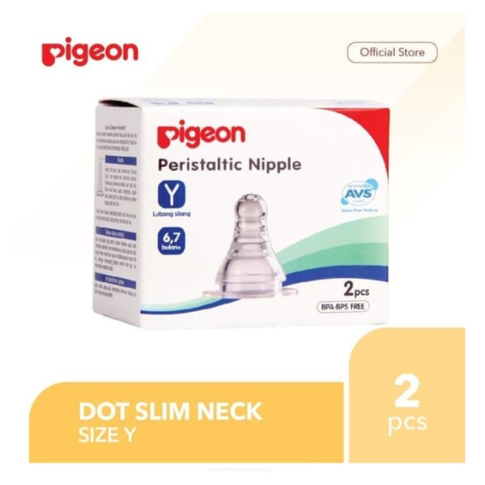 PERISTALTIC NIPPLE SLIM NECK Y PIGEON 2 BOX PR020222 / NIPPLE / DOT