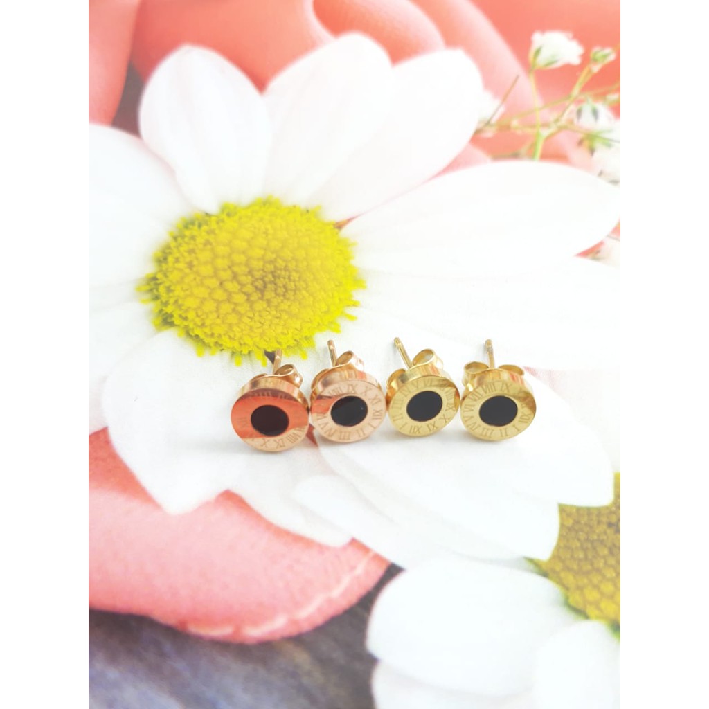 Grosir (SSC) ANTING GIWANG MODEL TUSUK LV BLGARI TITANIUM 100% STAINLESS STEEL ANTI KARAT AT201