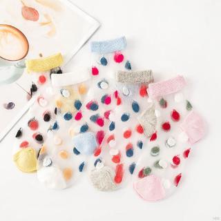 5 Pasang Kaos  Kaki  Anak Perempuan Motif  Polkadot  Bahan 