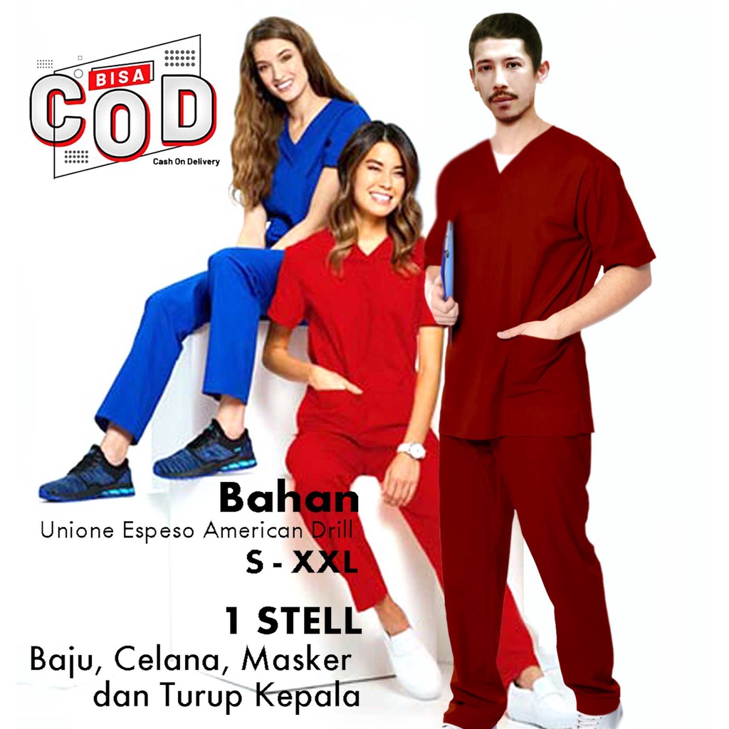 SETELAN BAJU OKA | 1 SET BAJU OK | BAJU JAGA | BAJU PERAWAT | SERAGAM JAGA | DOKTER | DOCTORS