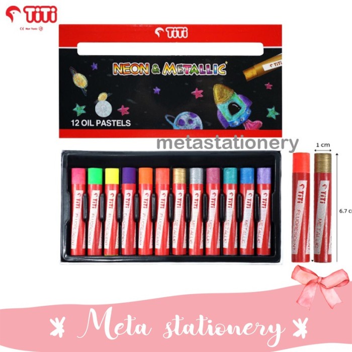 

PASTEL-DRY-OIL- CRAYON TITI OIL PASTELS NEON& METALLIC 12 WARNA -OIL-DRY-PASTEL.