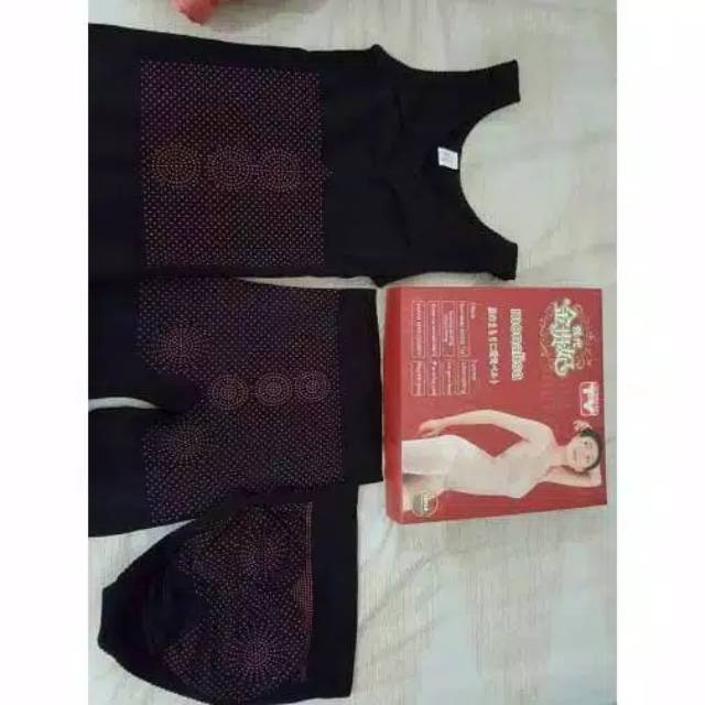 Korset badan full body Slimming Suit Infrared set | Celana Pendek, Atasan,CD | ORIGINAL Dengan Box