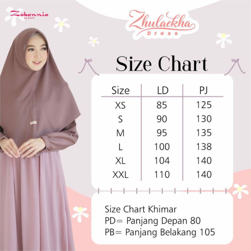 Gamis Zulaekha Set Dapat Khimar &amp; Pashmina