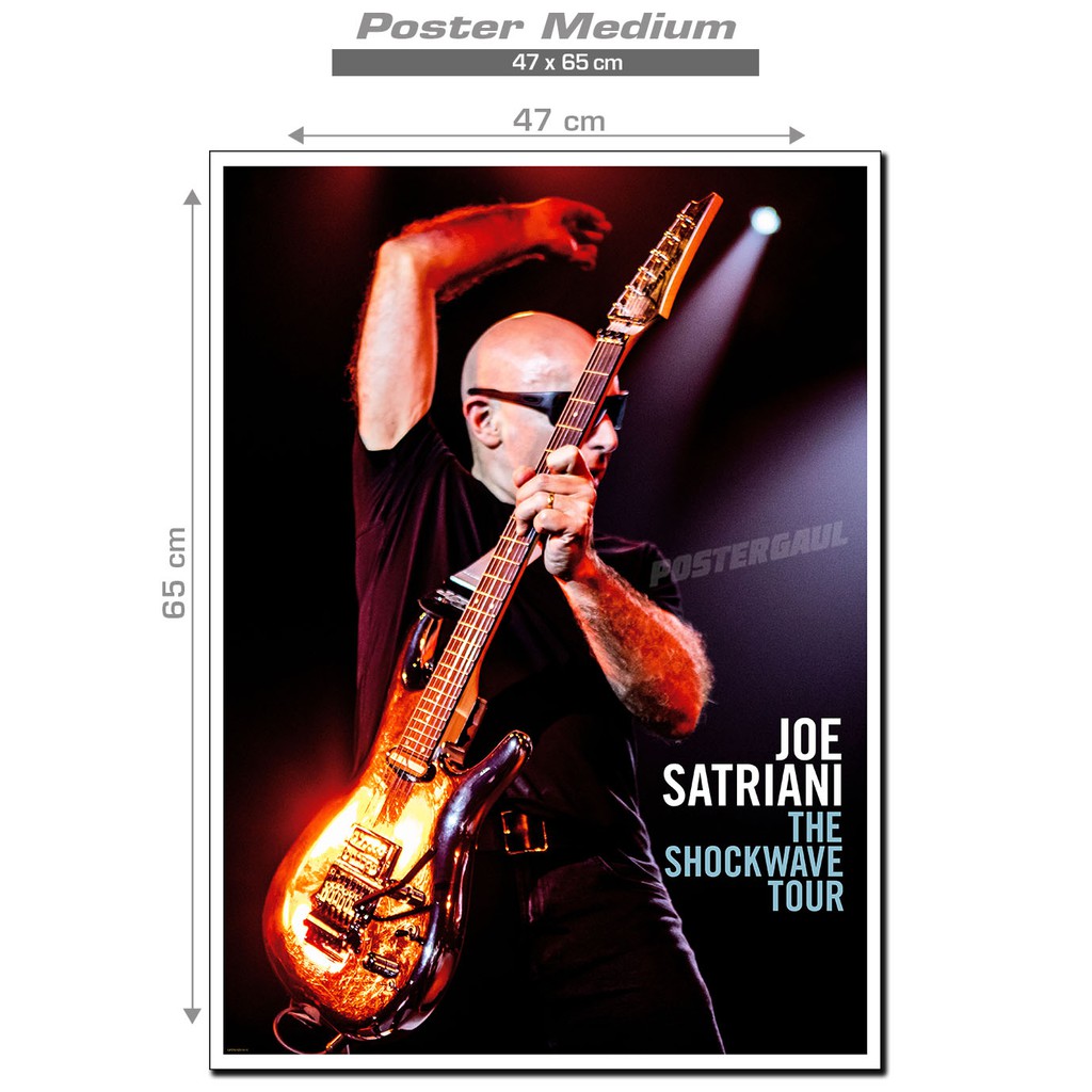 Poster Medium JOE SATRIANI : THE SHOCKWAVE TOUR #FJP376 - ukuran 47 x 65 cm