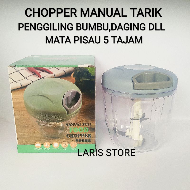 CHOPPER TARIK BLENDER MANUAL MATA PISAU 5 900ML BESAR / GRINDER SPEEDY CHOPER PEMOTONG MANUAL