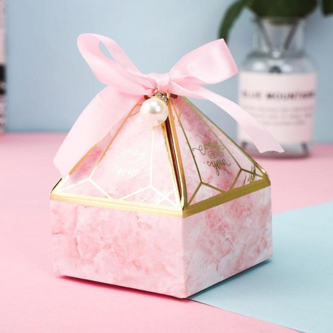 

50PCS WEDDINGBOX PAGODA-SHAPEDWEDDING PACKAGING BOX GIFT SIZE D7R7 SDD65464CE