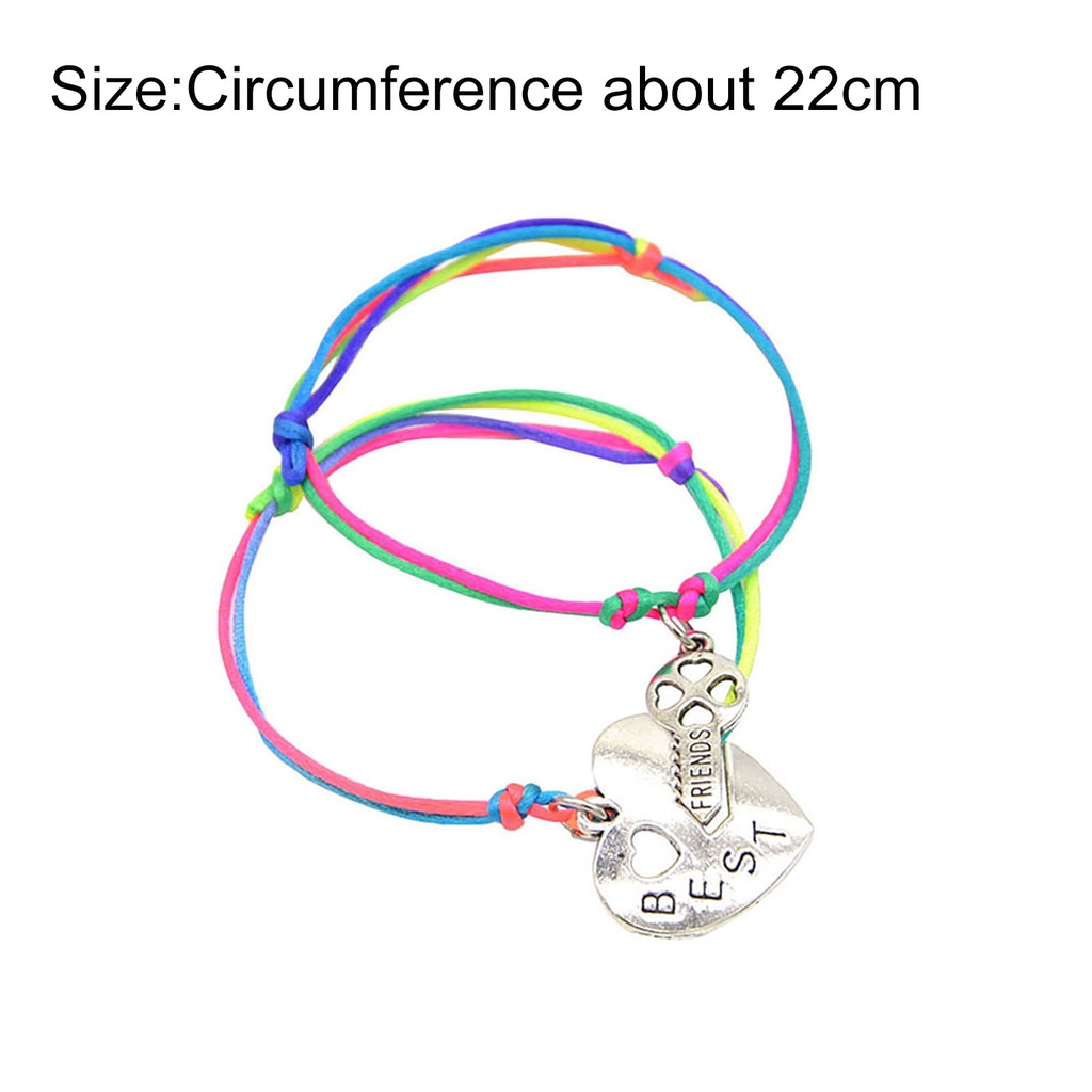 Hu Hu Hu Hu Hu Alat Bantu Pasang Kacamata♡ Gelang Persahabatan Wanita Bandul Desain Kombinasi Hatiukir Tulisan BFF Best Friend Untuk Hadiah