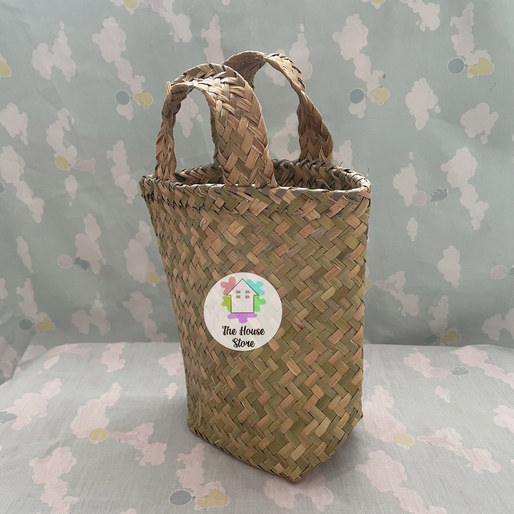 TAS ANYAMAN PANDAN / TAS POT / TAS HAMPERS UKURAN KECIL