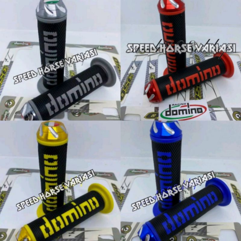 Handgrip Domino model bulu plus jalu CNC bendera Universal