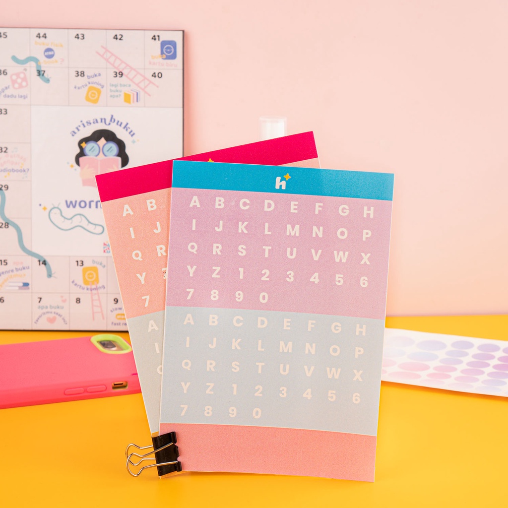 

Alphabet Sticker Sheet - Stiker untuk Bullet Journal Study Planner