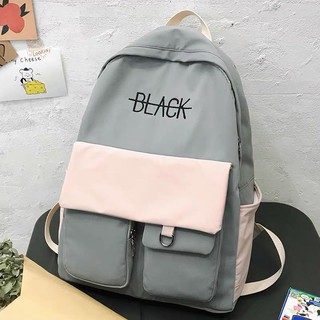 Image of BLACK Backpack Tas Ransel Sekolah