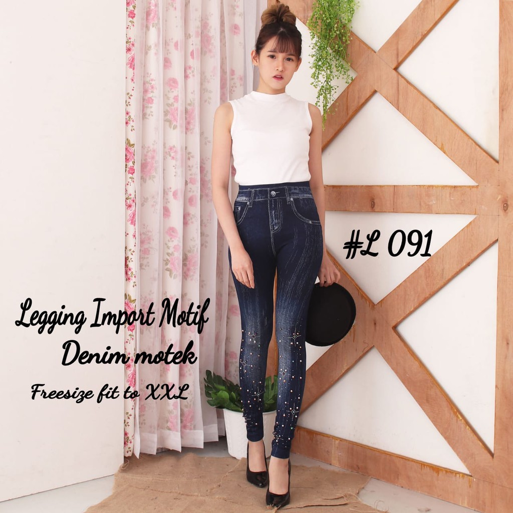 IB CELANA LEGGING WANITA MOTE 091 IMPORT