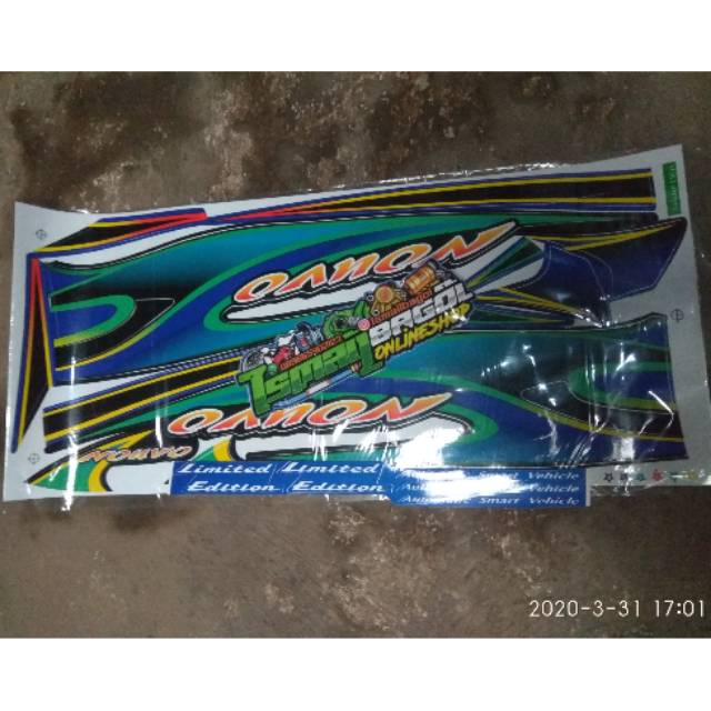 Striping Nouvo lele biru hitam